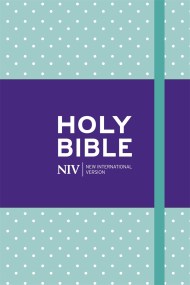 NIV Pocket Mint Polka-Dot Notebook Bible