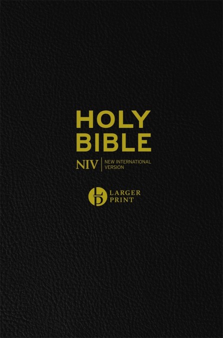 NIV Larger Print Black Leather Bible