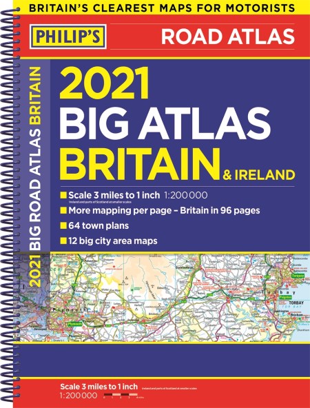 2021 Philip's Big Road Atlas Britain and Ireland