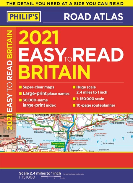 2021 Philip’s Easy to Read Britain Road Atlas