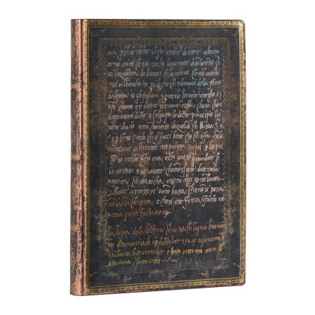 Michelangelo, Handwriting (Embellished Manuscripts Collection) Midi Lined Softcover Flexi Journal (Elastic Band Closure)