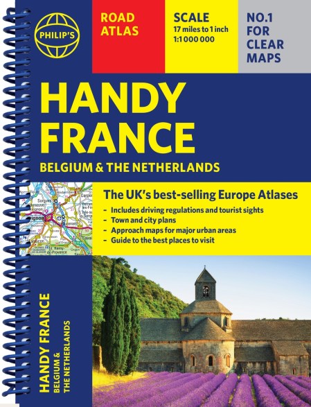 Philip’s Handy Road Atlas France, Belgium and The Netherlands