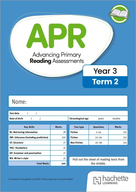 Advancing Primary Reading Assessments, Year 3 Term 2, 10pk