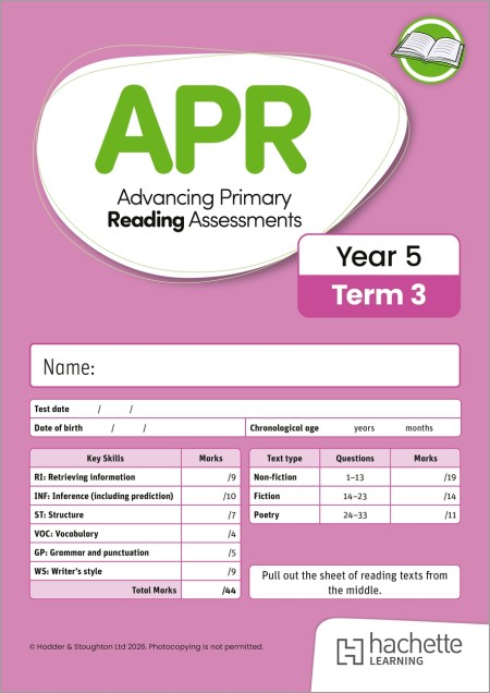 Advancing Primary Reading Assessments, Year 5 Term 3, 10pk