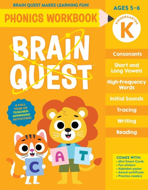 Brain Quest Phonics Workbook: Kindergarten