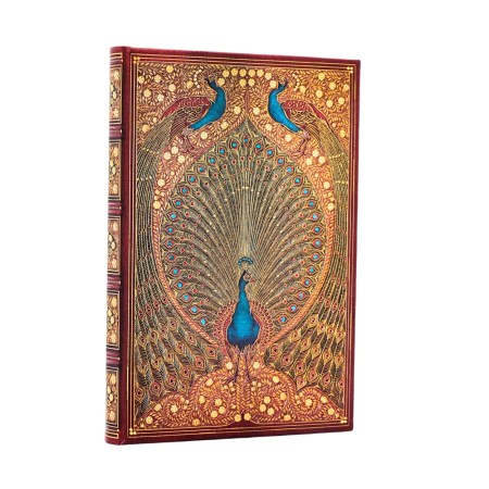 Hafiz’s Peacocks (Sangorski & Sutcliffe) Mini Lined Hardcover Journal (Elastic Band Closure)