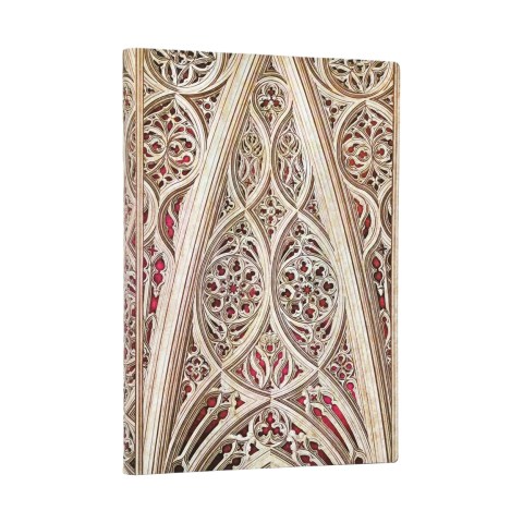Vault of the Milan Cathedral (Burgundy) (Duomo di Milano) Midi Unlined Softcover Journal (Elastic Band)