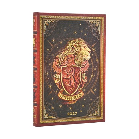 2027 Gryffindor Diary (Harry Potter Collection) Mini 12-Month Hardcover Dayplanner (Elastic Band Closure) Horizontal