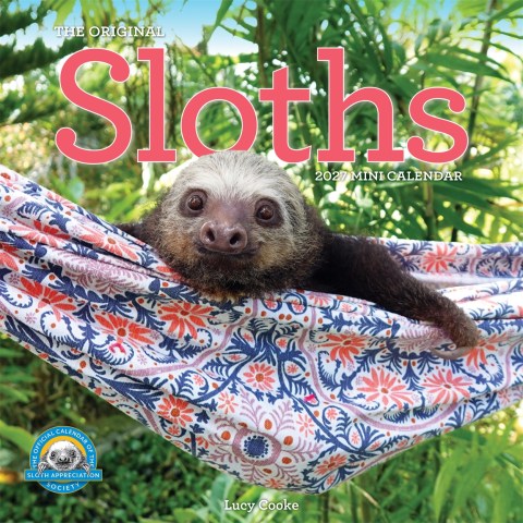Original Sloths Mini Wall Calendar 2027
